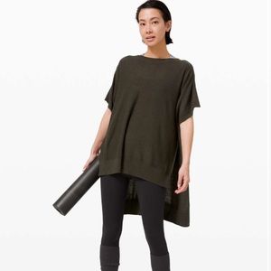 Lululemon Be At Ease Poncho Dark Olive